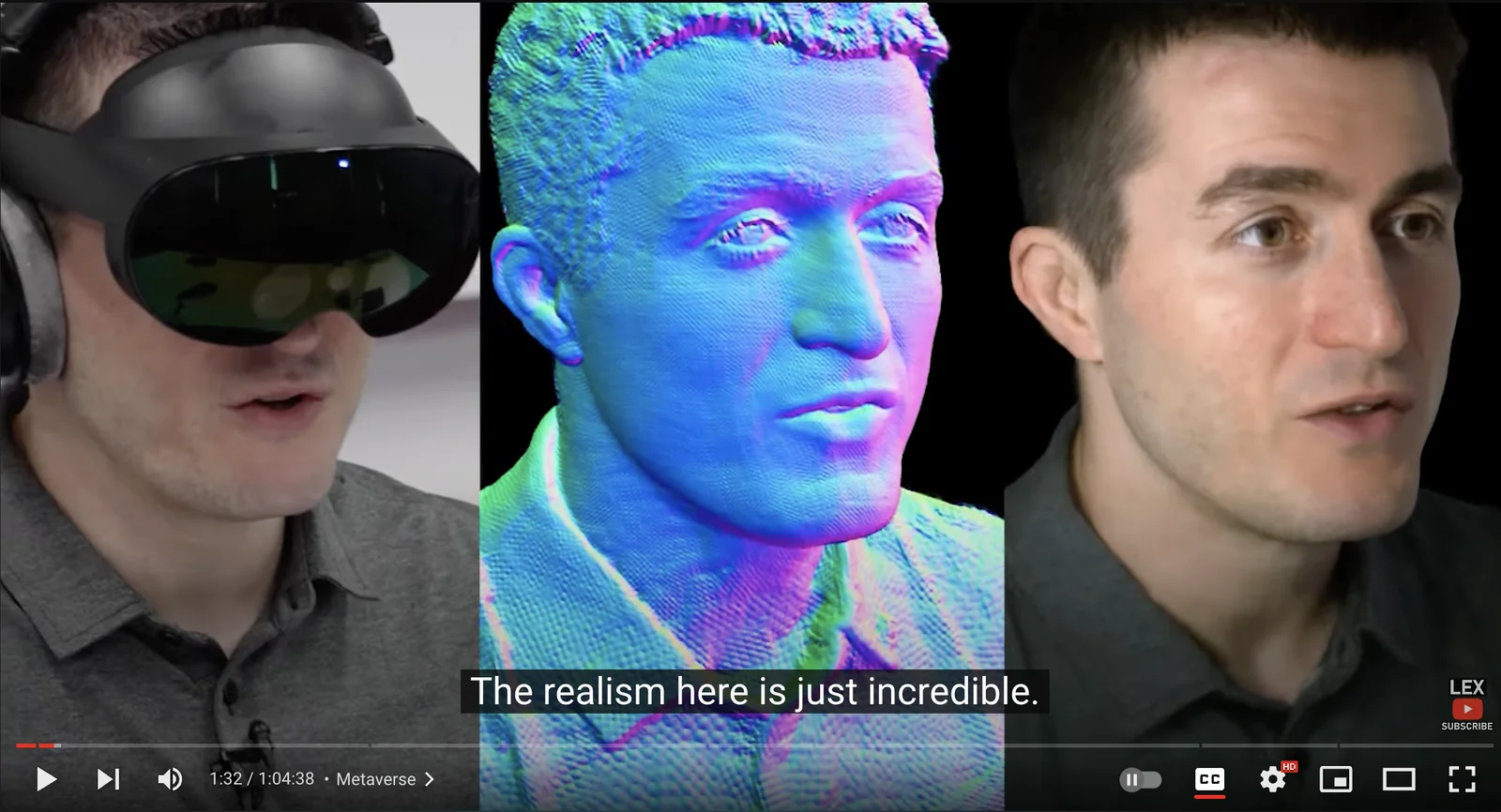 A person wearing virtual reality headset